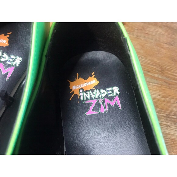 Nickelodeon Invader Zim Women's Shoes Slip On Green Cartoon Rare HTF Flats - Picture 3 of 14